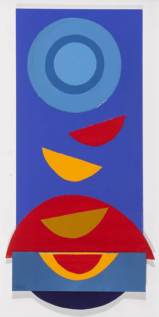 UNTITLED ABSTRACT by Terry Frost, acrylic and collage on card, offered Mar 2019