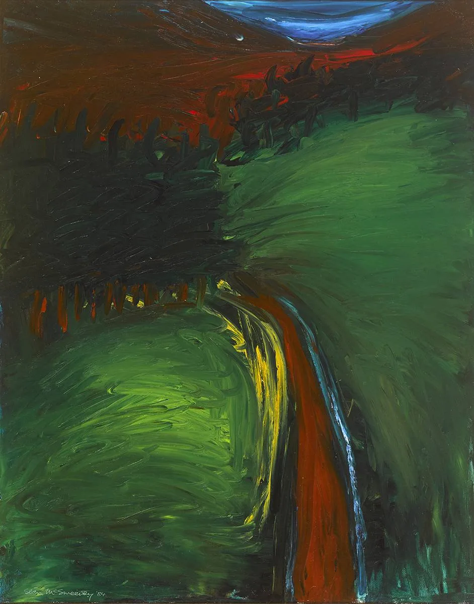 WICKLOW LANDSCAPE by Seán McSweeney, 1984, oil on board, sold Mar 2019