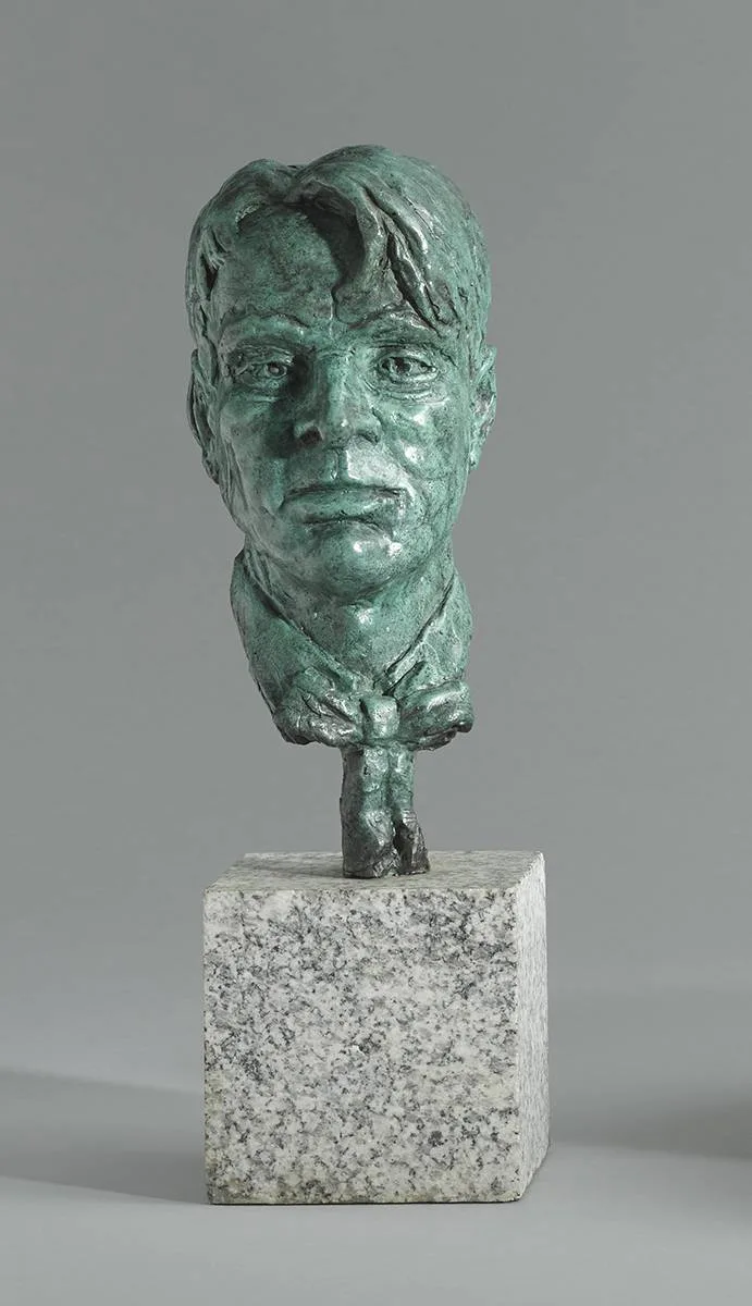 W. B. YEATS by John Coll, bronze on granite base, sold Mar 2019