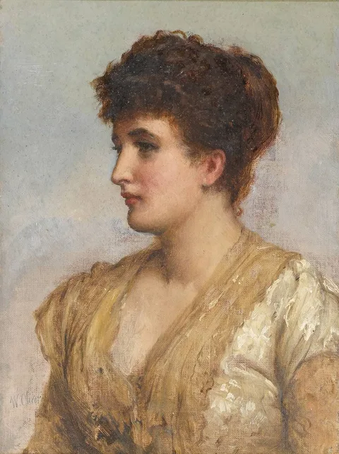 William Oliver, PORTRAIT OF A LADY, oil on canvas