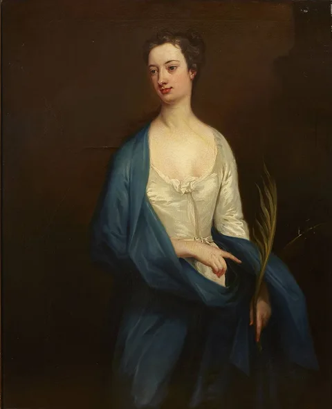 Charles Jervas, PORTRAIT OF CATHERINE, DUCHESS OF DEVONSHIRE, AS SAINT CATHERINE, oil on canvas