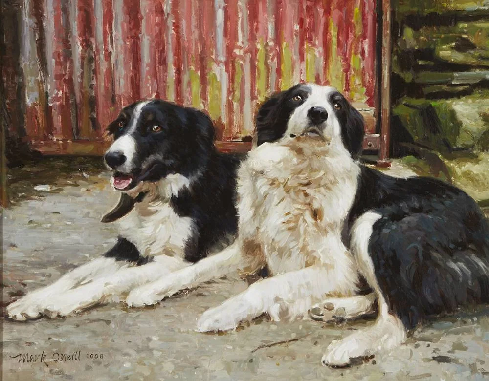 GALVANISED RED by Mark O'Neill, 2008, oil on board, sold Mar 2019