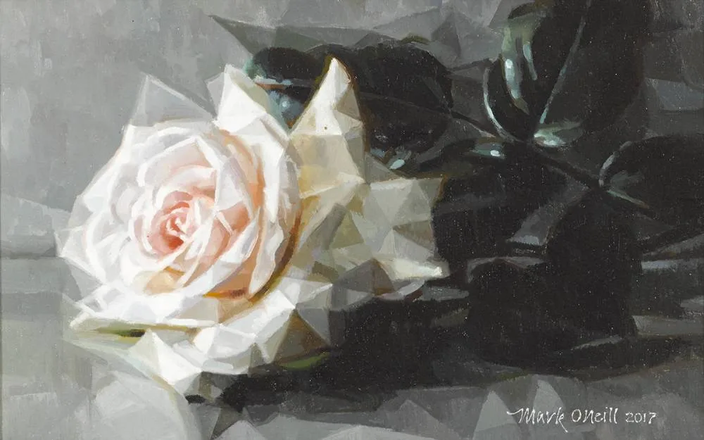 PRIZE PINK by Mark O'Neill, 2017, oil on board, sold Mar 2019