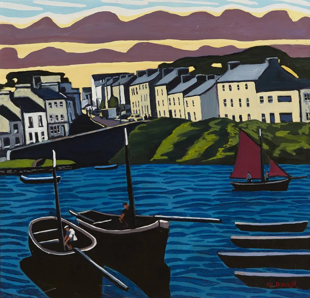 David McDonagh, EARLY MORNING, ROUNDSTONE, COUNTY GALWAY, oil on canvas