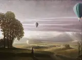 Stuart Morle, LANDSCAPE WITH HOT AIR BALLOONS