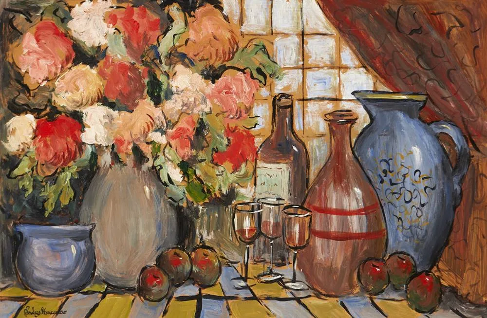 STILL LIFE by Gladys Maccabe, oil on board, sold Mar 2019