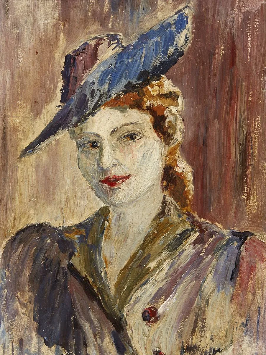 Max Maccabe, PORTRAIT OF GLADYS MACCABE, oil on board