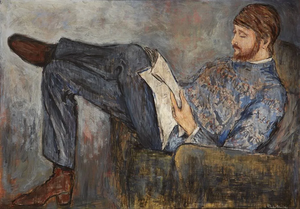 THE STUDENT by Gladys Maccabe, oil on board, sold Mar 2019