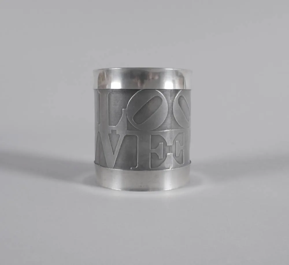 LOVE CUP by Robert Indiana, pewter; (from an edition of 300), offered Dec 2018