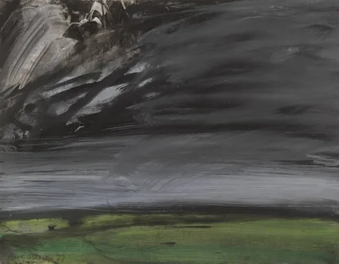 Anne Madden, LAND STUDY, 1977, oil on paper