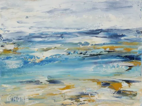 UNTITLED LANDSCAPE by Geraldine Hone, oil on board, sold Dec 2018