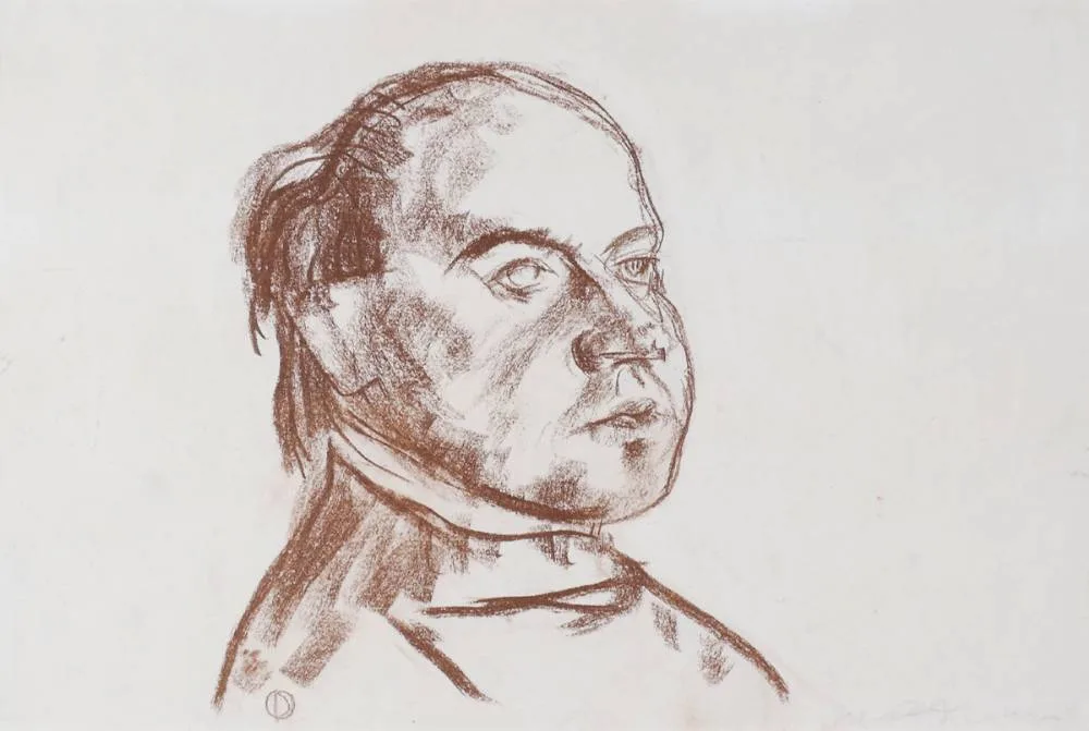 Michael O'Dea, YOUNG MAN'S HEAD, 1982, charcoal