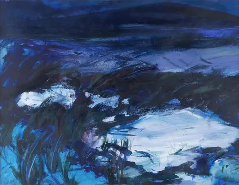Eithne Carr, MID-WINTER, NIGHT, 2003, mixed media on board