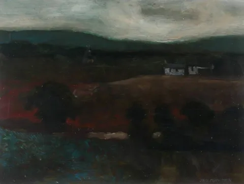 Jack Cudworth, WICKLOW MOUNTAINS, 1972, oil on board