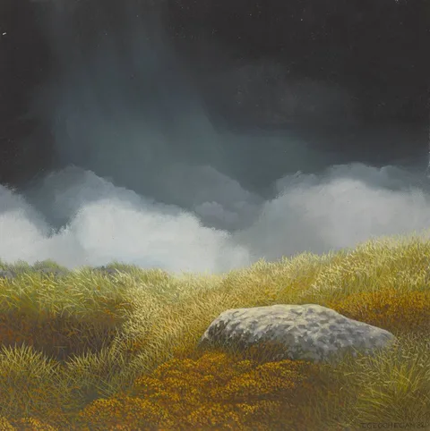 Trevor Geoghegan, TOP OF THE HILL, 1982, oil on canvas