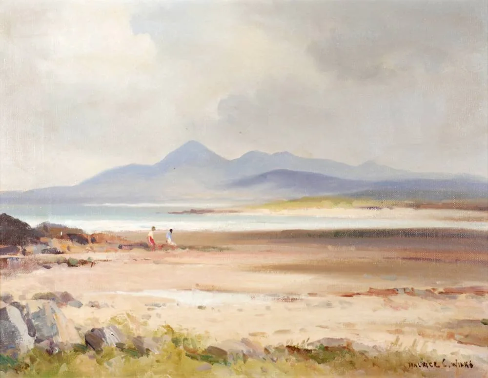 AT MINERSTOWN, CO. DOWN by Maurice Canning Wilks, oil on canvas, sold Dec 2018