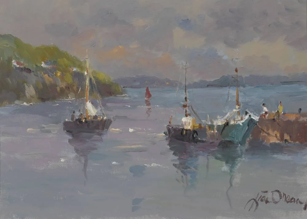 EVENING, GREYSTONES by Liam Treacy, oil on canvas board, sold Dec 2018