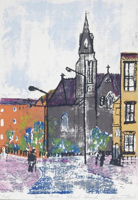 LEESON PARK, CHRIST CHURCH, DUBLIN by Chris Reid, print; (artist's proof), offered Dec 2018