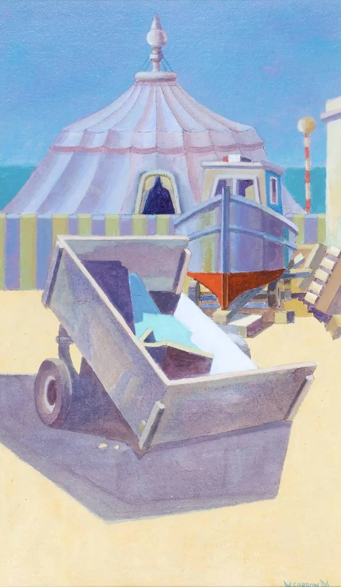CIRCUS by William Carron, 1986, oil on board, sold Dec 2018