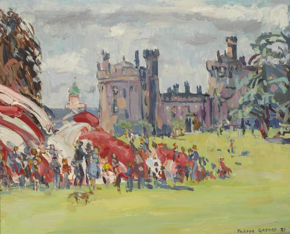 Philippa Garner, HOT AIR BALLOON, 1978, oil on canvas