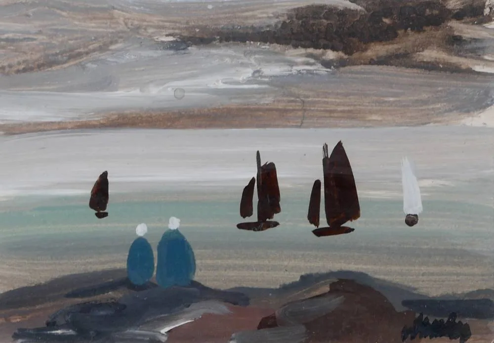 SAILS AWAY by Markey Robinson, oil on board, sold Dec 2018