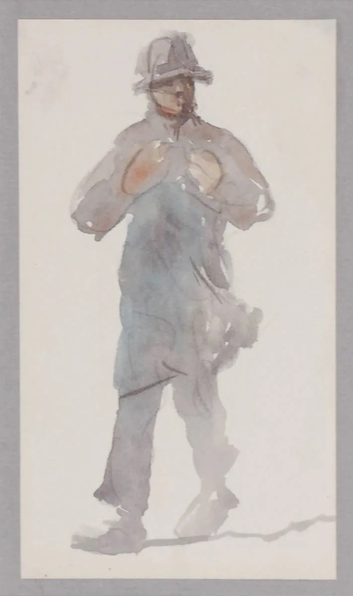 DUBLINERS by Michael Healy, watercolour, offered Dec 2018