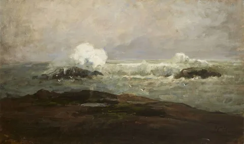 Nathaniel Hone, STORMY COAST, COUNTY CLARE, oil on canvas