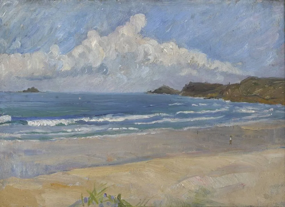 CAPE CORNWALL by Estella Solomons, oil on board, sold Nov 2018