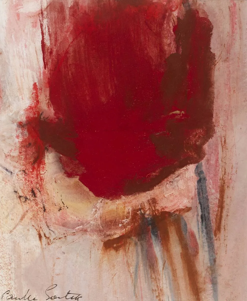 INTERNAL FRACTURE by Camille Souter, 1992, oil on paper, sold Nov 2018