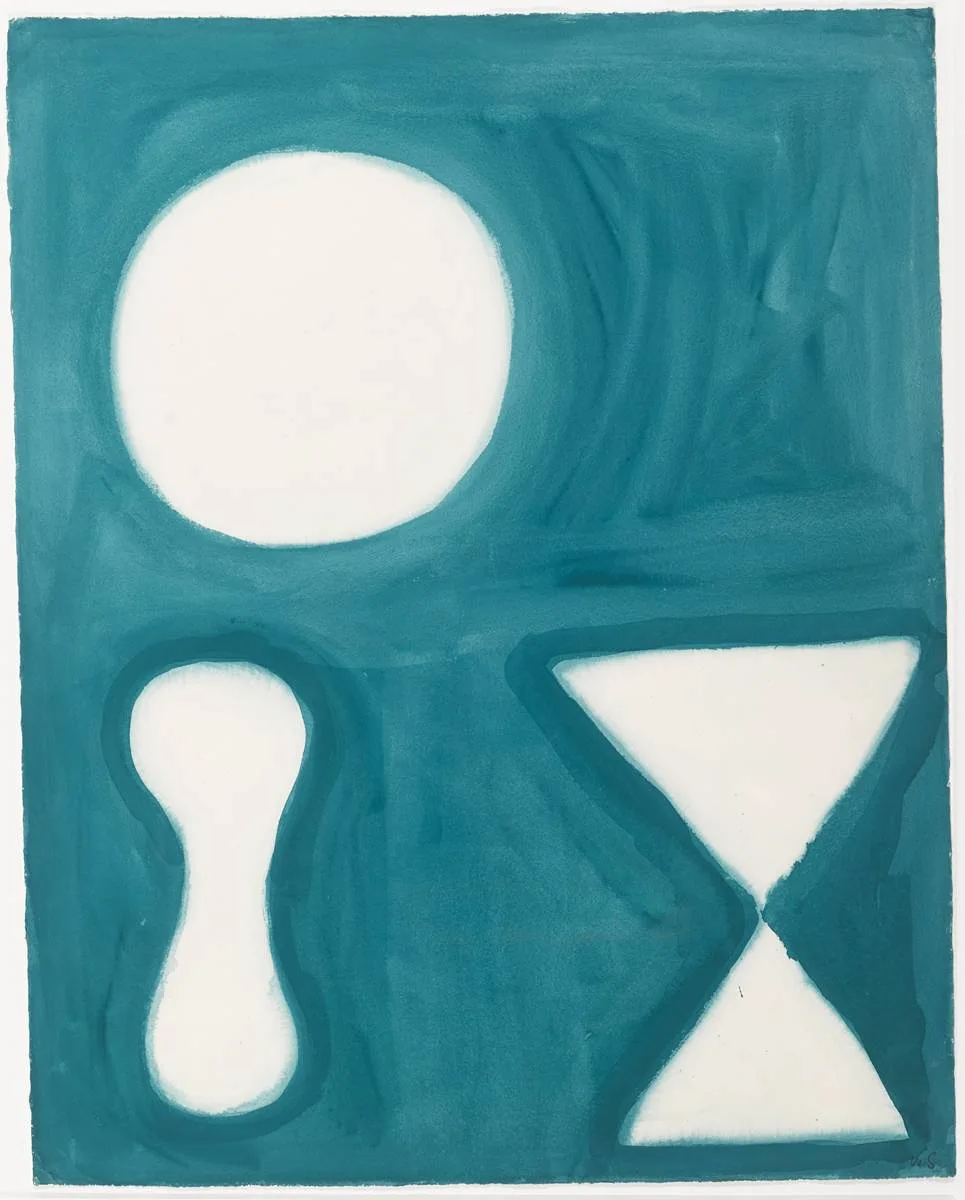 VERTICAL BALANCE by William Scott, 1966, gouache on paper, sold Nov 2018
