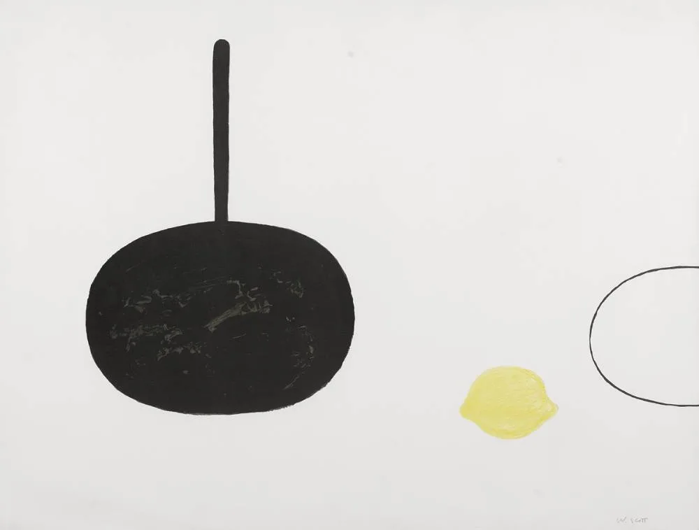 STILL LIFE WITH LEMON by William Scott, 1988, lithograph in colours; (from an edition of 100 plus proofs and trials), sold Nov 2018