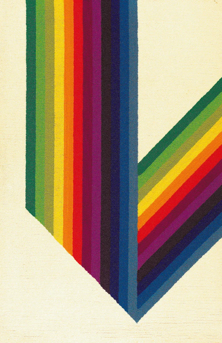 RAINBOW DESIGN I by Patrick Scott, circa 1979, woven rug by VSoske Joyce for Kilkenny Design Workshops; (no. 9 from an edition of 20), offered Nov 2018