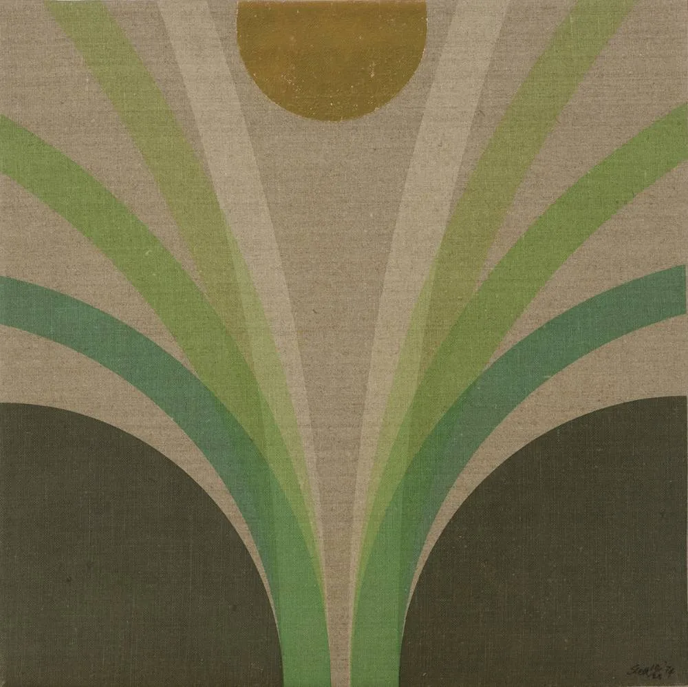FOUNT I by Patrick Scott, 1974, serigraph with gold leaf; (no. 10 from an edition of 25), sold Nov 2018