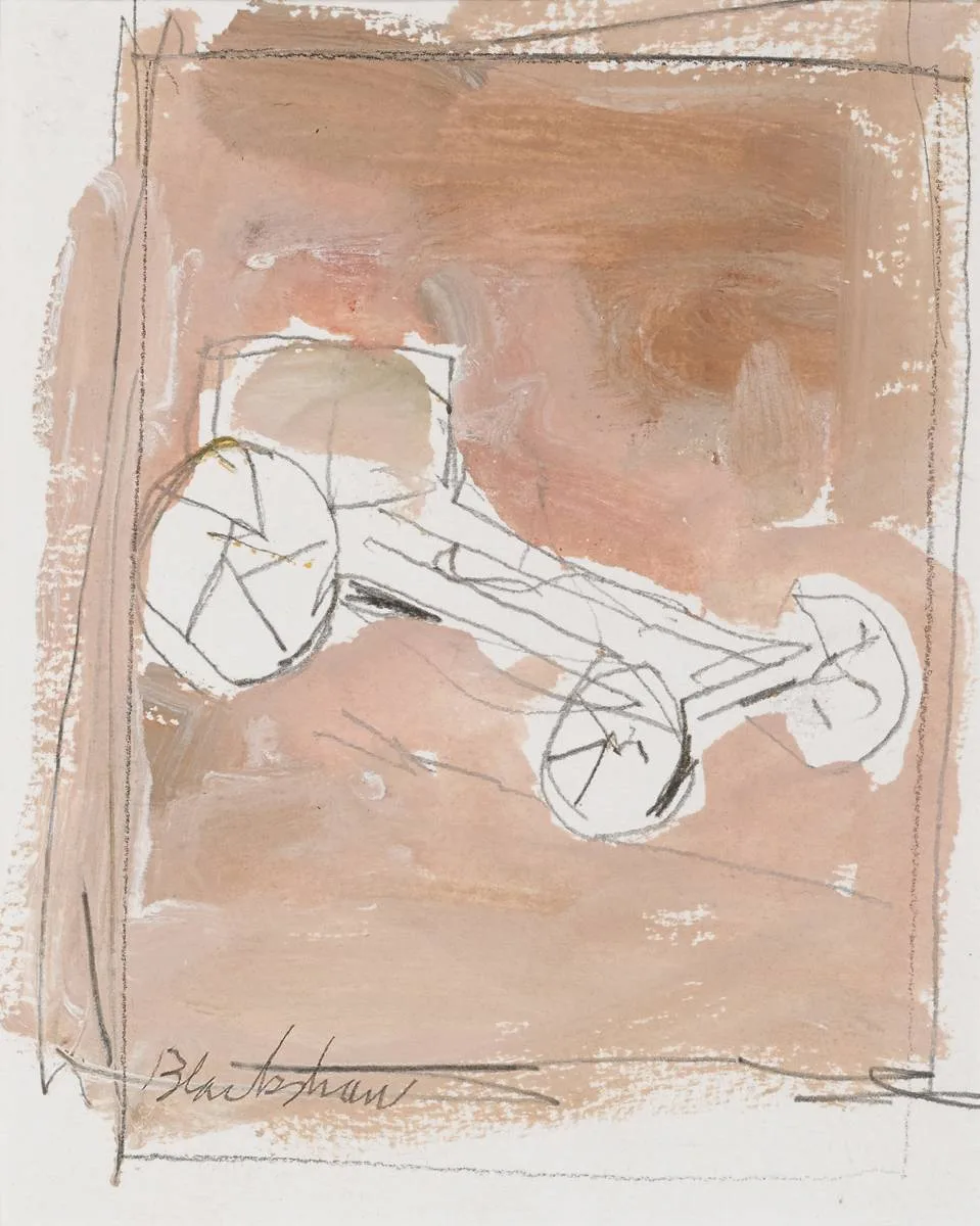 GREENCASTLE GUIDER by Basil Blackshaw, oil on paper, sold Nov 2018