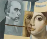 Marian Jeffares, UNTITLED (FACES IN PRISMS)