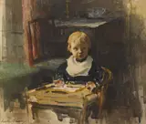 Walter Osborne, THE HIGH CHAIR (VIOLET STOCKLEY, AGED ONE YEAR, EIGHT MONTHS)