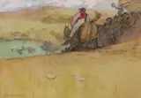 Jack Butler Yeats, A LONG WAY TO GO, RACES IN DEVONSHIRE ['THEY'LL TAKE A LOT OF CATCHING!'] 1897