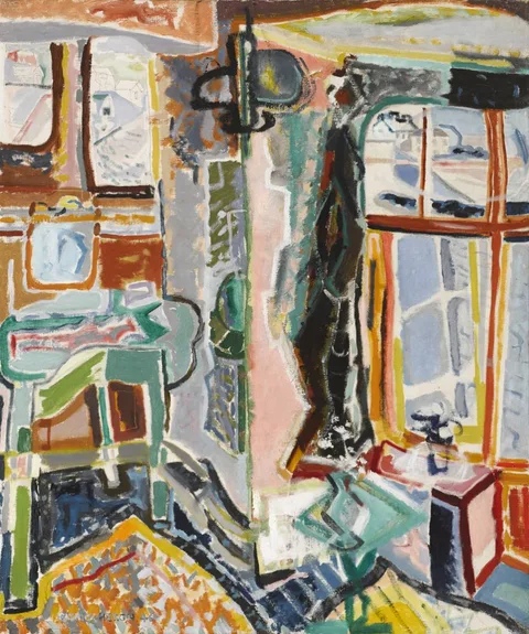 Patrick Heron, BEDROOM, MOUSEHOLE, 1946, oil on canvas