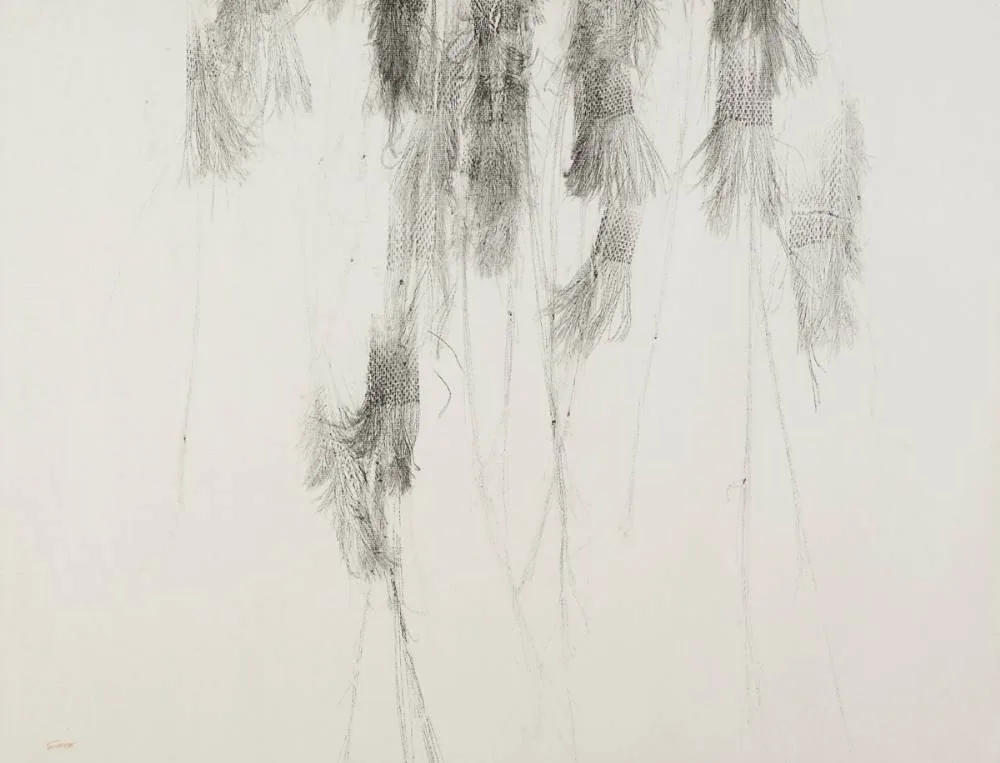 DRAWING by Patrick Scott, 1977, ink on Ingres paper, sold Oct 2018