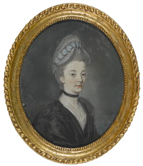 Hugh Douglas Hamilton, MRS ELIZABETH GOLANEY [?], 1770, pastel; (oval)
