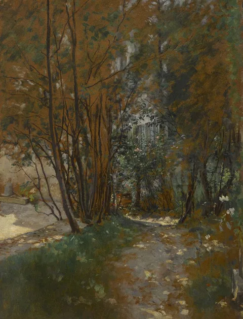 William John Hennessy, GARDEN PATH, oil on board