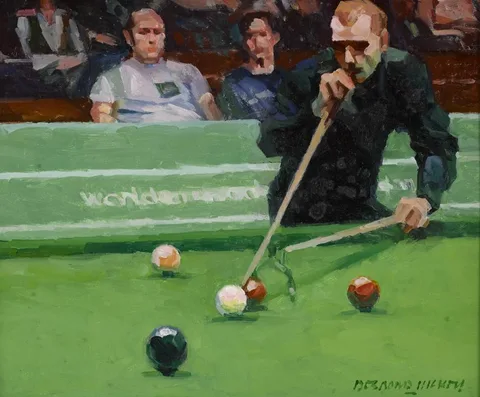 A DIFFICULT BLACK by Desmond Hickey, oil on board, offered Oct 2018