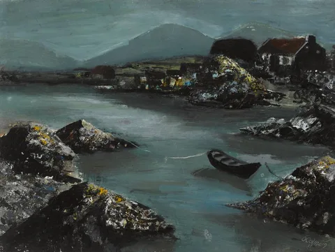 EVENING ERLOUGH by Séamus Ó Colmáin, oil on board, sold Oct 2018