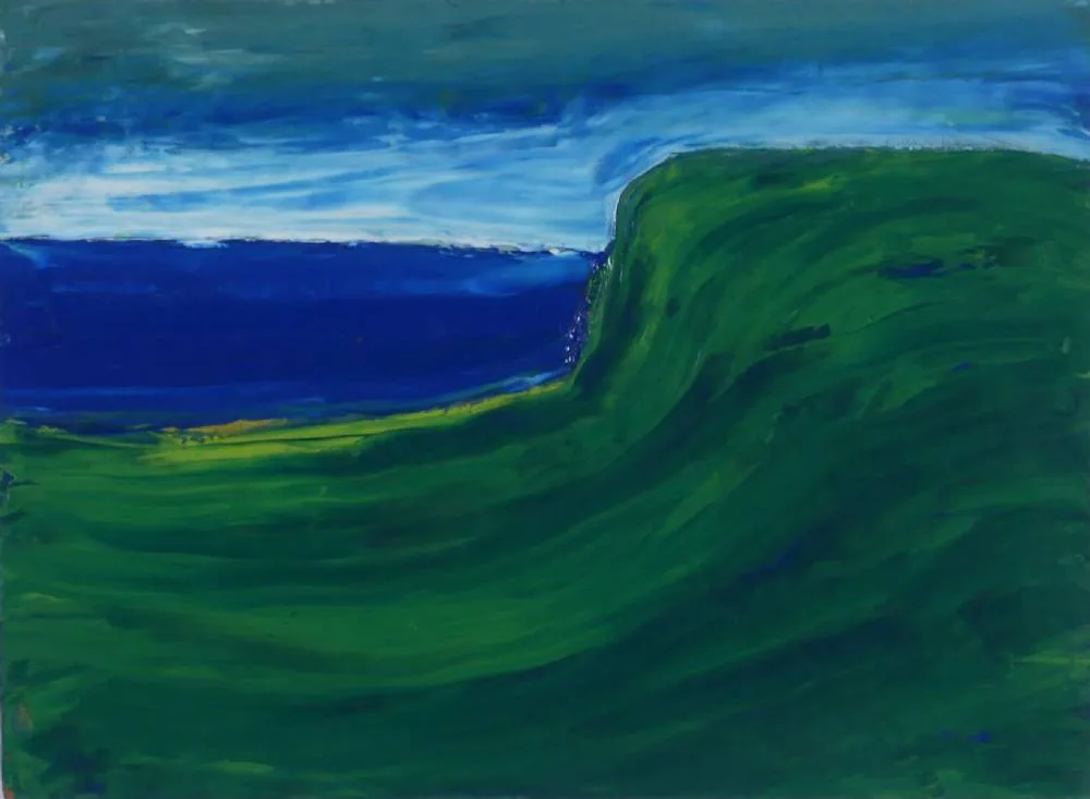 LAND AND SEA by Seán McSweeney, oil on board, sold Jul 2018