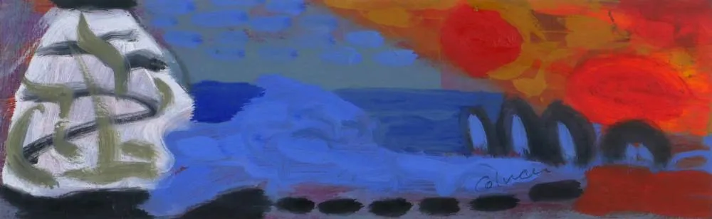MOONLIGHT SHOAL by Eamon Colman, 2005, oil on paper, offered Jul 2018