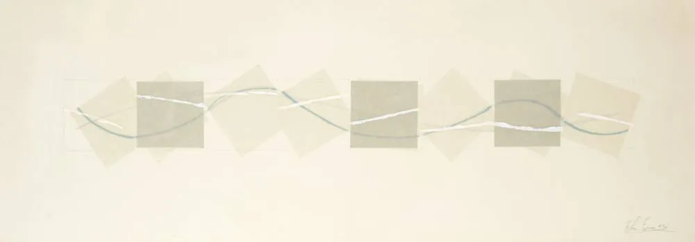 FINE MOTION II by Felim Egan, 1981, gouache with collage on paper, offered Jul 2018