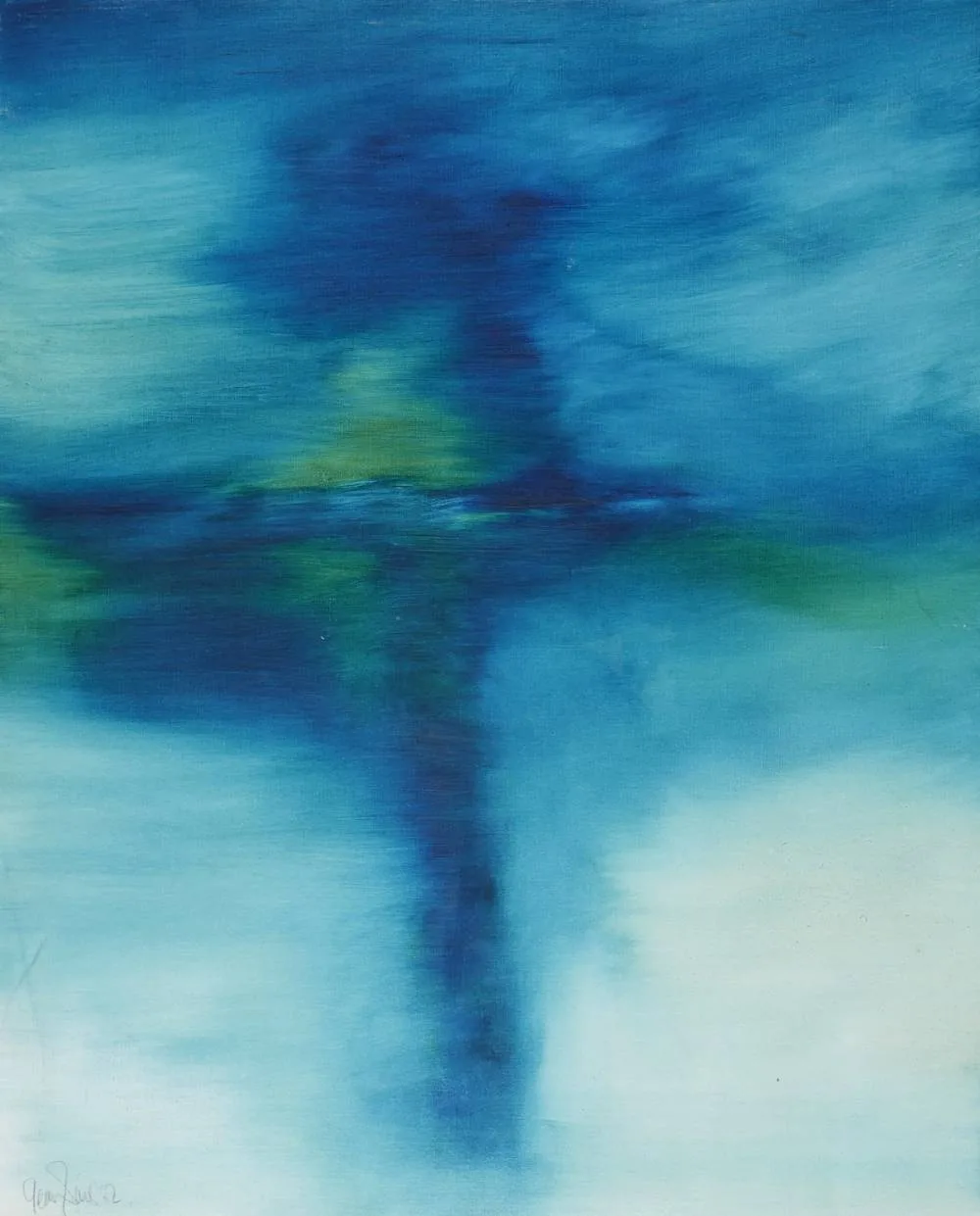 UNTITLED by Gerald Davis, 1982, oil on canvas, sold Jul 2018
