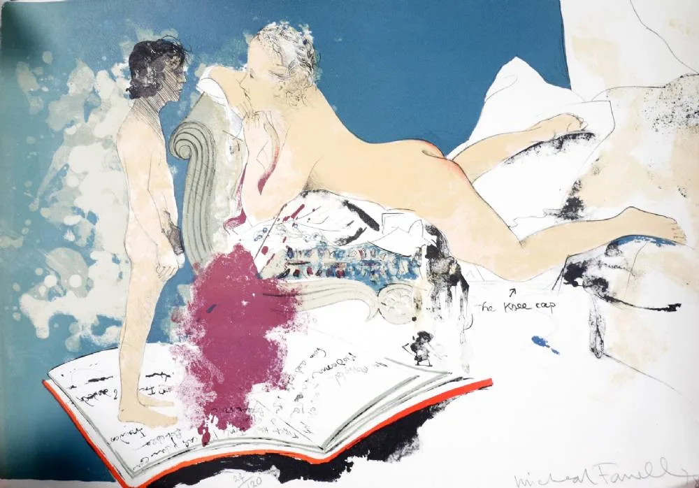 THE KNEE CAP by Micheal Farrell, 1978, colour lithograph; (no. 3 from an edition of 120), sold Jul 2018