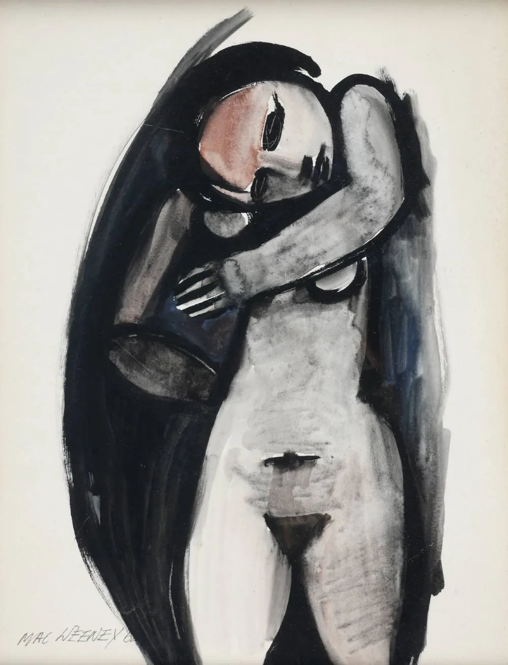 Leslie Mary MacWeeney, FIGURE IV 1962, gouache
