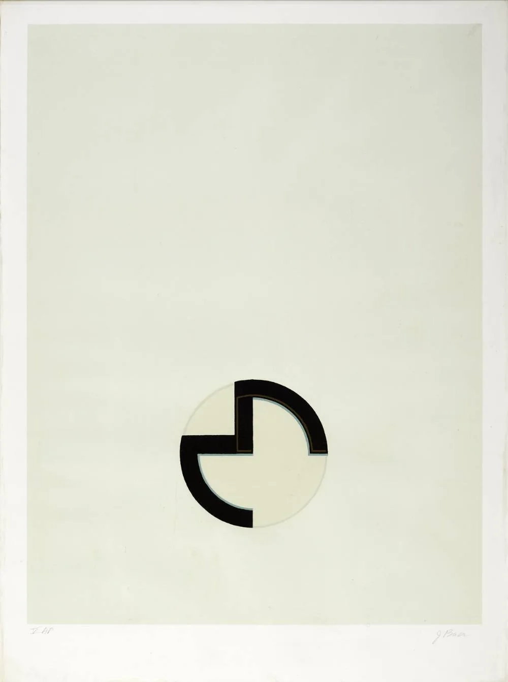 UNTITLED FROM CARDINATIONS, 1974 (A PAIR) by Jo Baer, screenprint; (both artist's proof), sold Jul 2018